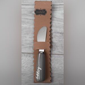 Mudpie “Happy” Stainless & Ceramic Hors D’oeuvres Small Dip Spatula